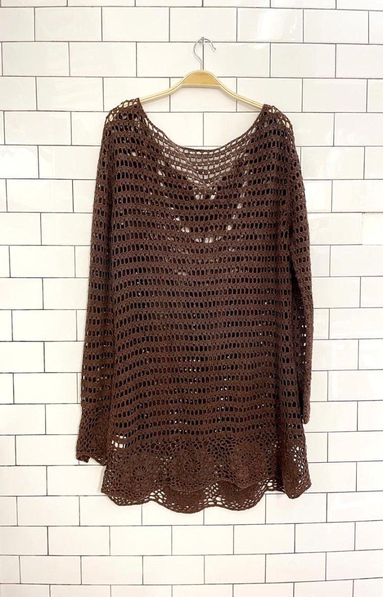 vintage 00s krista crochet festival cover up - good market thrift store