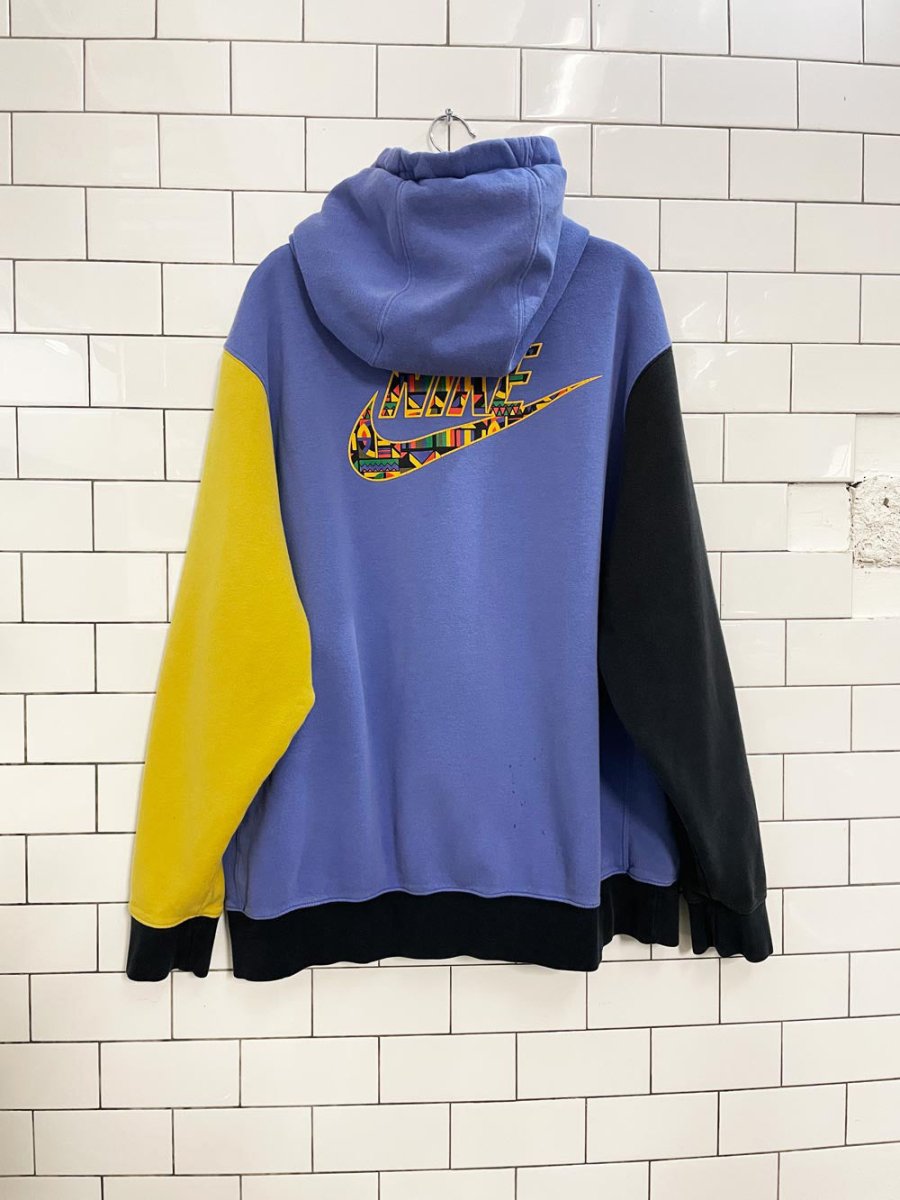 nike retro '90s' colorblock peace hoodie - good market thrift store