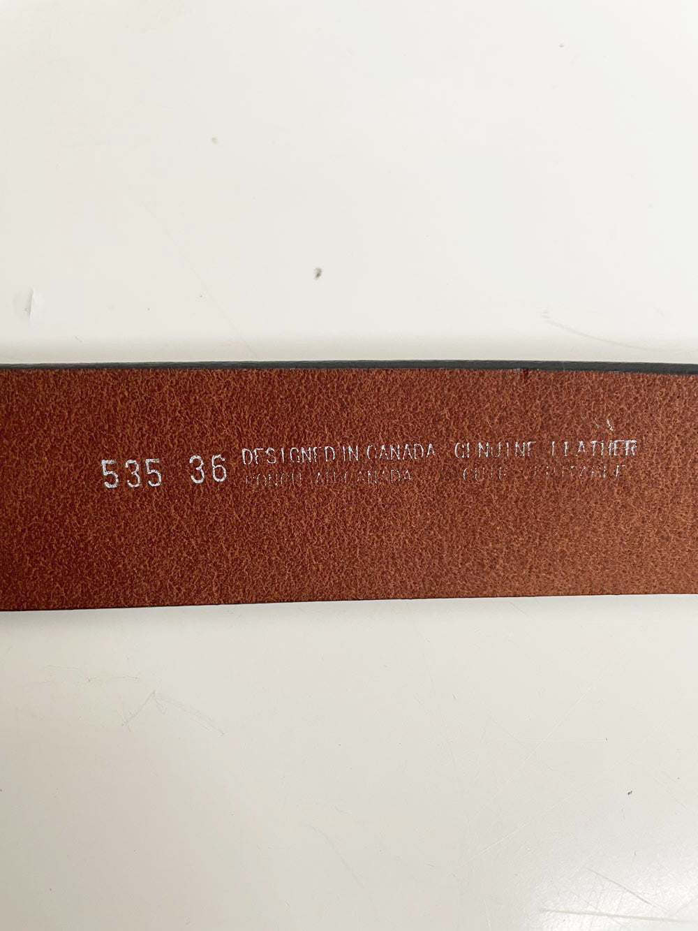 vintage leather embossed two-tone woodland animals belt