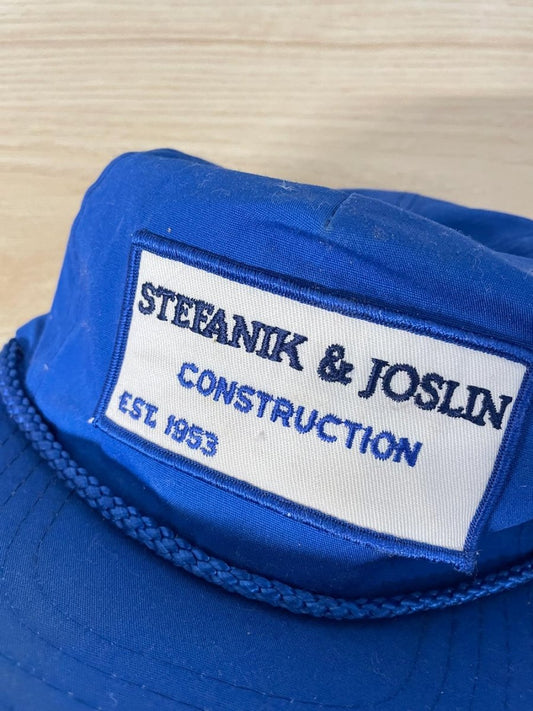 vintage construction trucker hat - good market thrift store