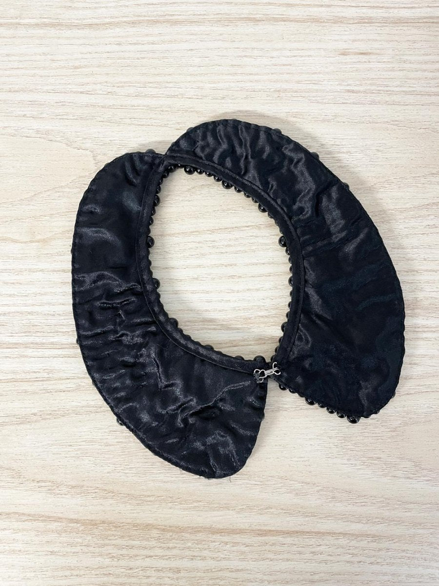 black beaded collar necklace - good market thrift store