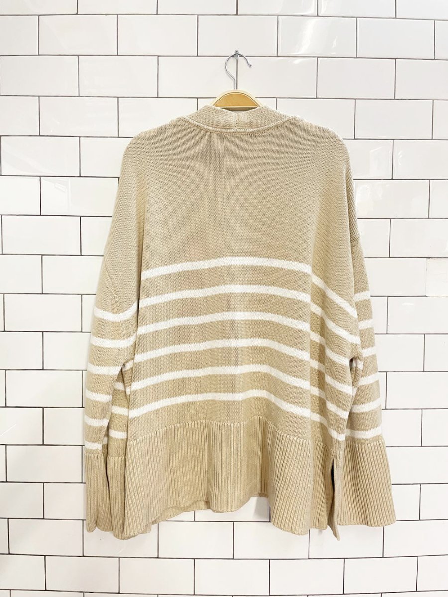 gap knit split hem wide cuff cotton cardigan - good market thrift store