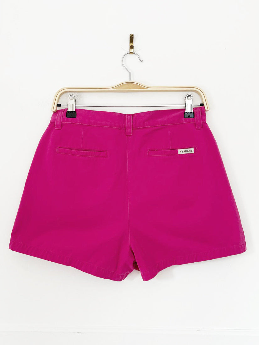 vintage 90s NY khakis hot pink denim shorts