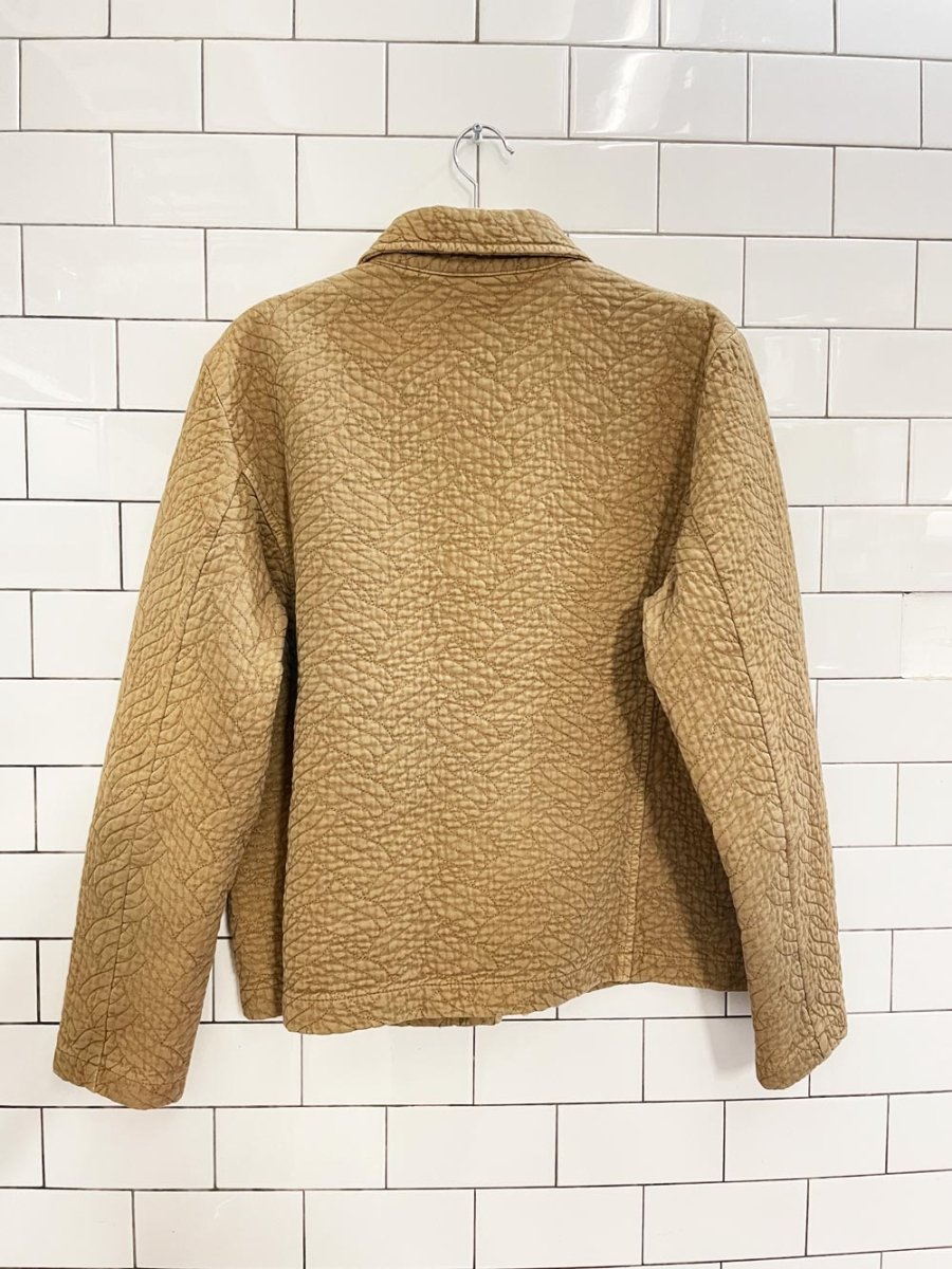 vintage 00s seasons quilted boxy zip cotton jacket - good market thrift store