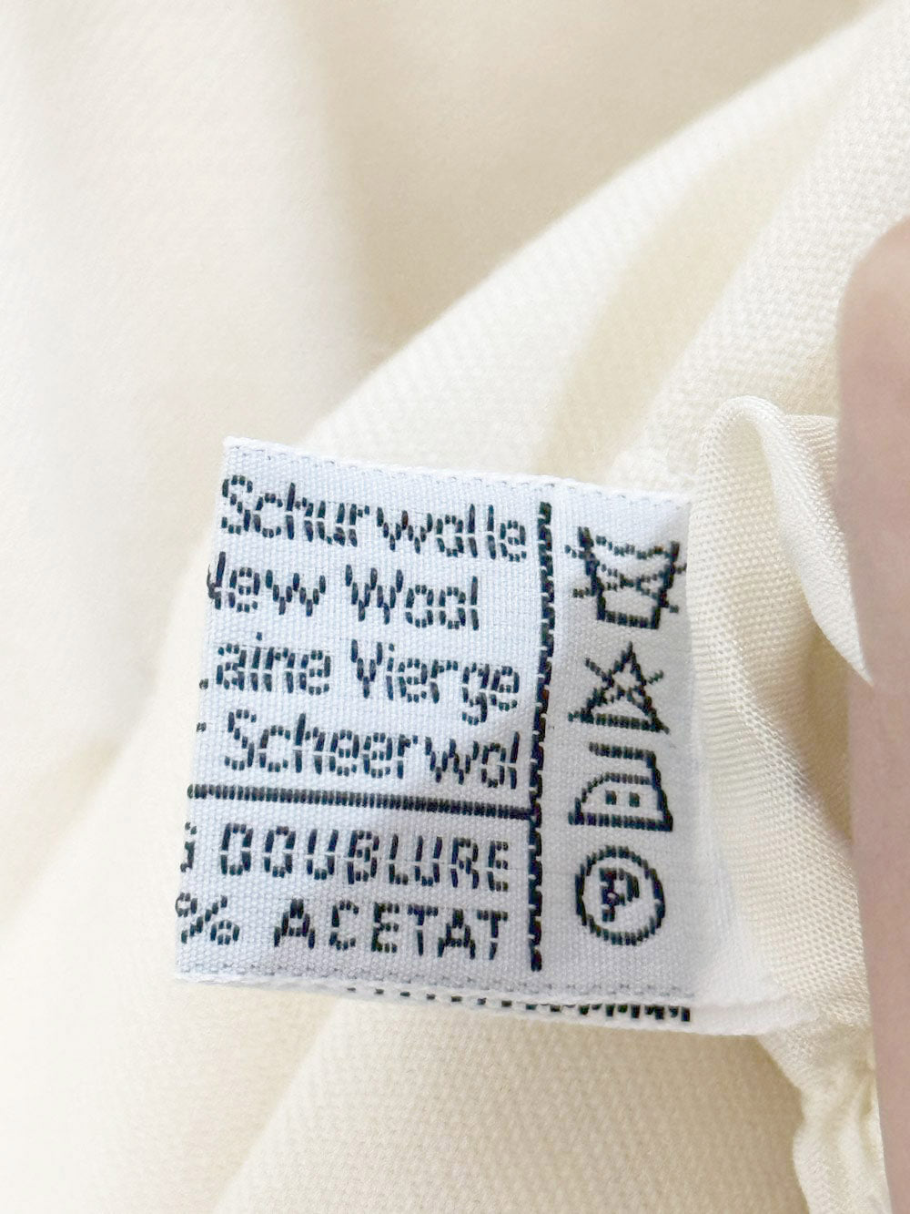 vintage wibor wool-blend strong shoulder midi dress