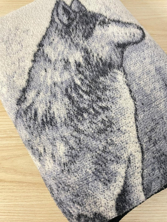 vintage biederlack made in USA wolf camp blanket - good market thrift store