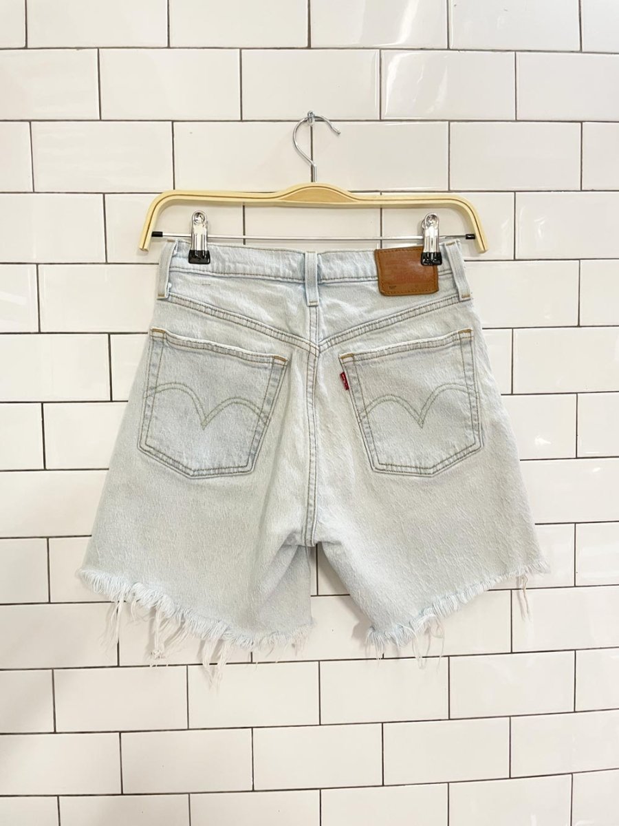 levi's 501 long denim cut off shorts - good market thrift store