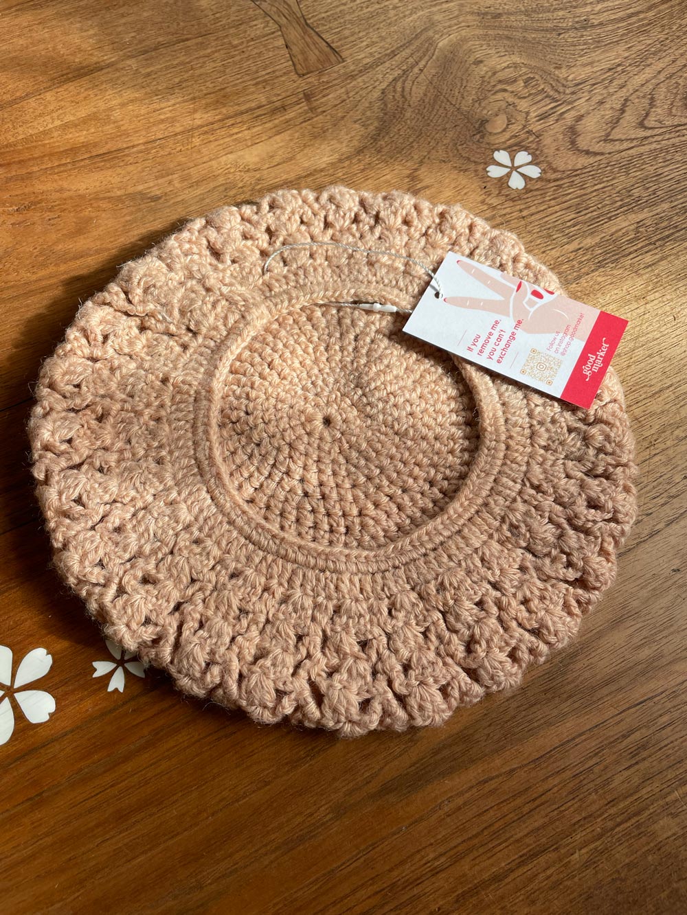 vintage hand-knit french beret