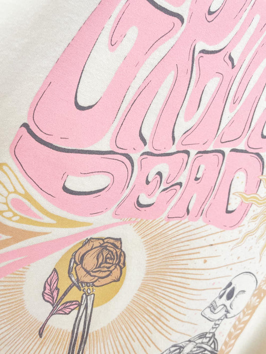 ae band tee grateful dead 76 tour reprint oversized tee | american eagle