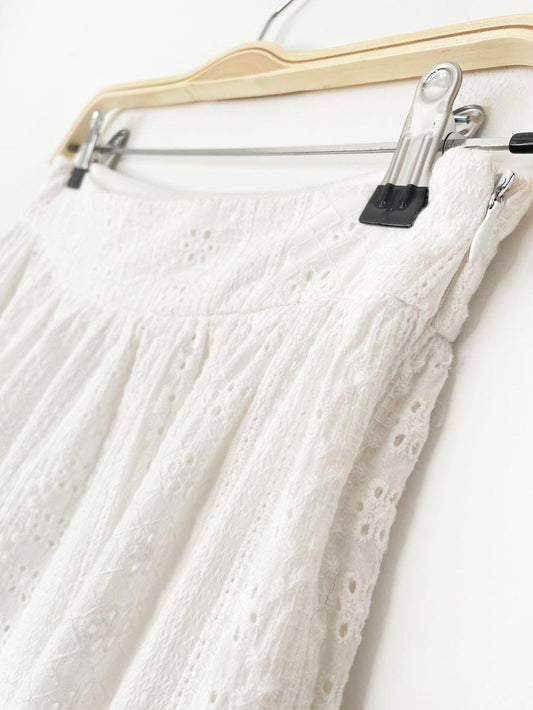 altar'd state nalia eyelet tiered boho prairie maxi skirt | anthropologie