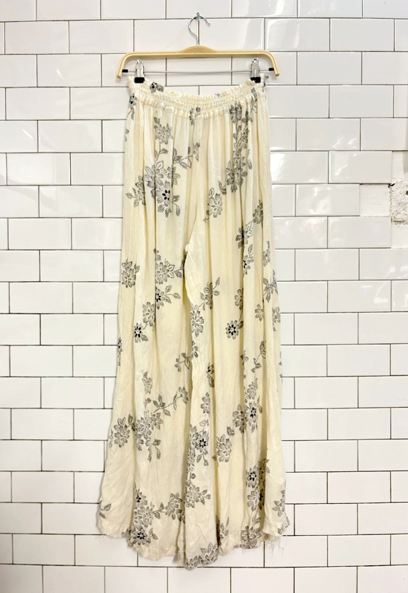 out from under boho floral wide leg pants - good market thrift store