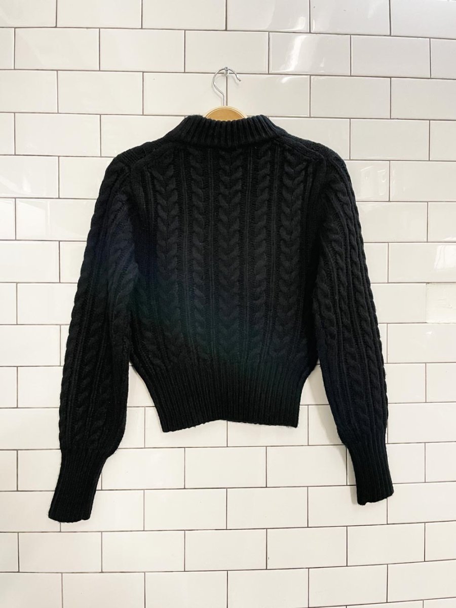 wilfred merino wool blend cable knit sweater - good market thrift store