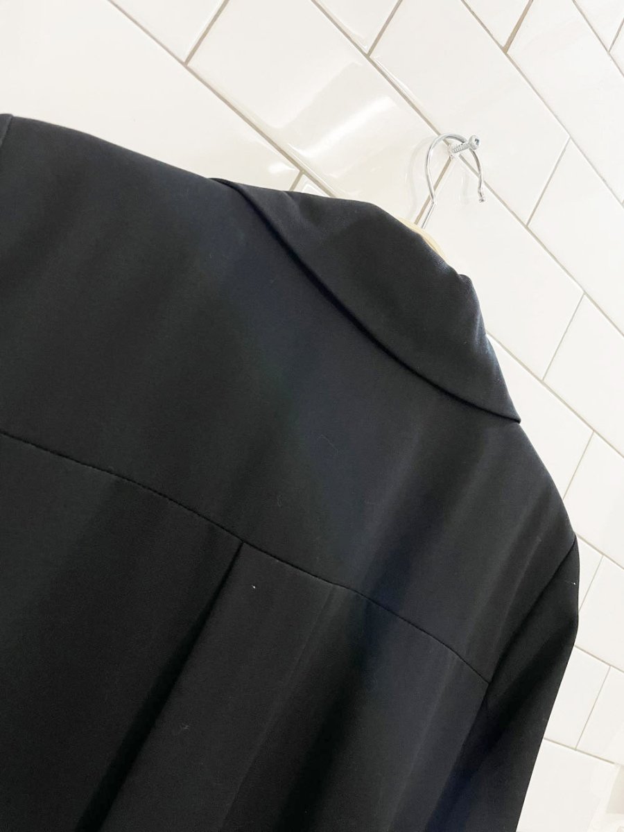 vintage 00s jones new york 100% wool minimal box pleat jacket - good market thrift store