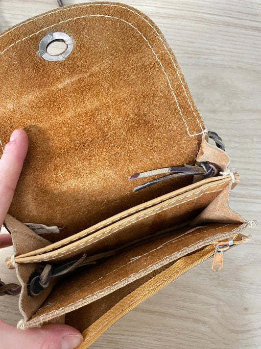 vintage made in india turnlock leather bag - good market thrift store