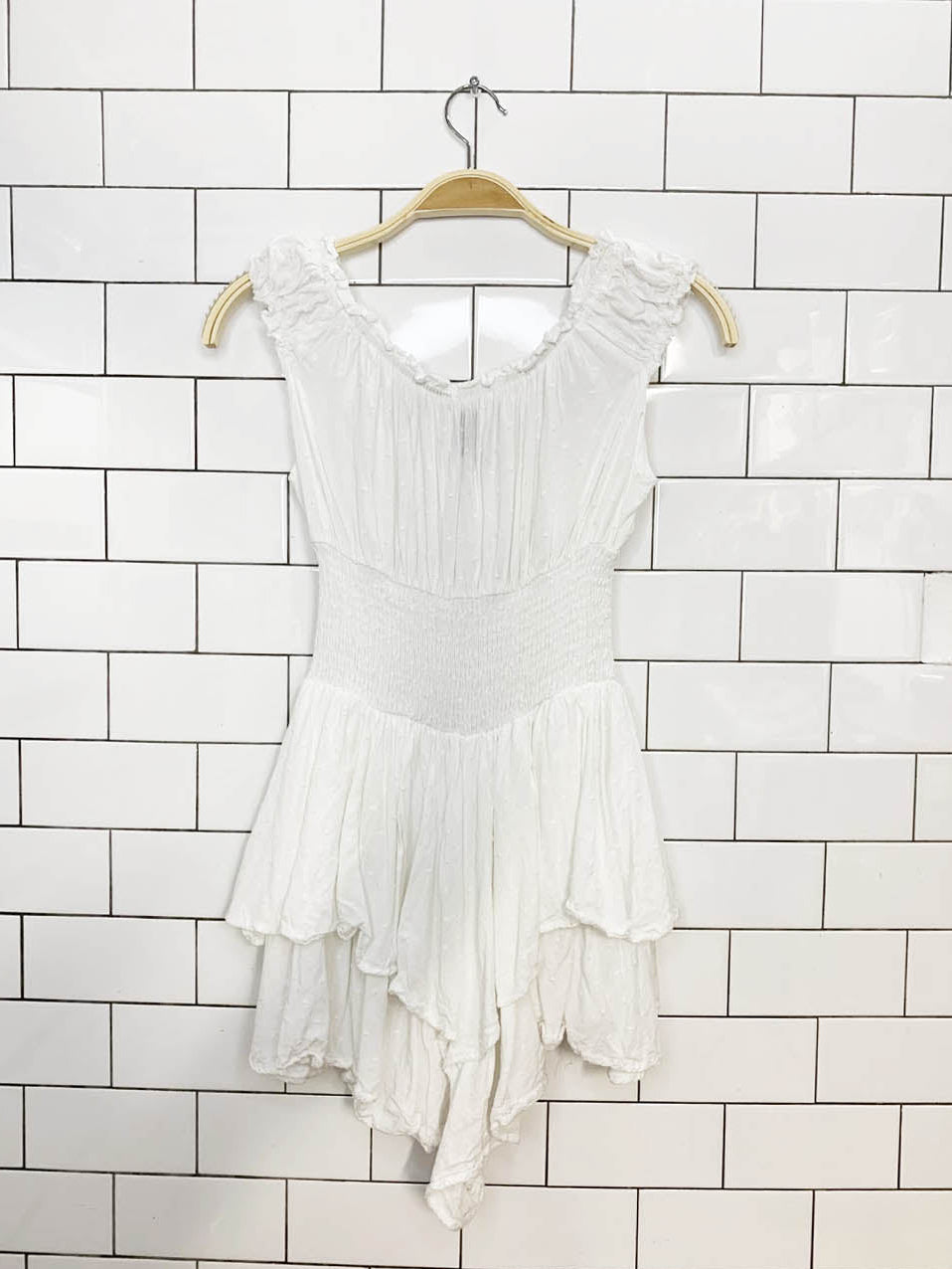 princess polly love galore tiered off shoulder romper