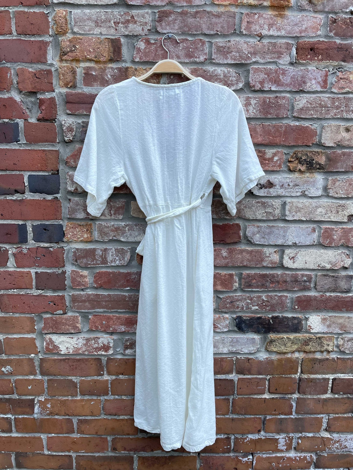 urban outfitters light cotton wrap midi dress