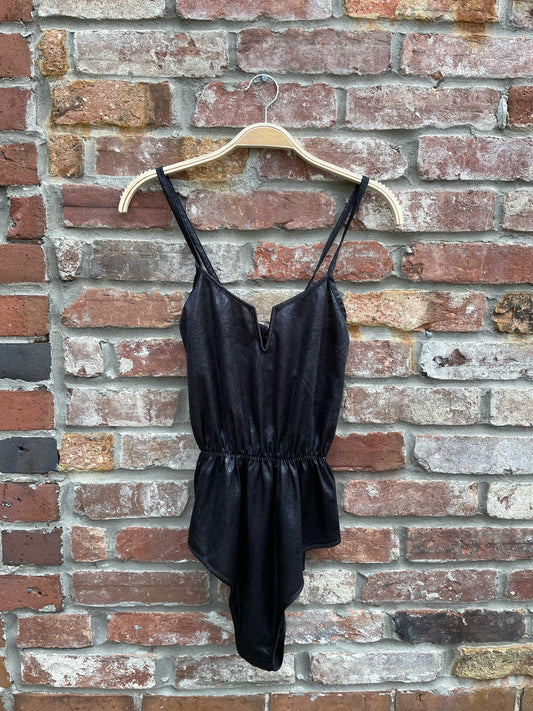 vintage 80s dreamwear sateen bodysuit