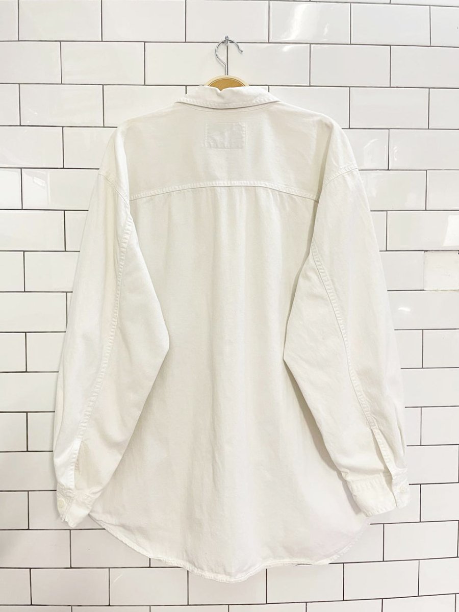 vintage 80s levi's red tab white cotton shirt - good market thrift store