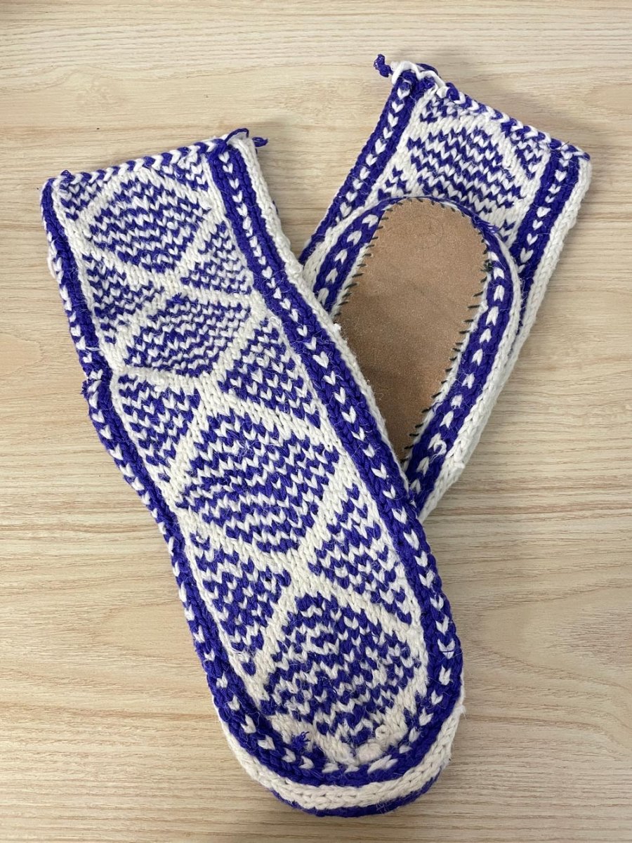 handmade afghan slipper socks - good market thrift store