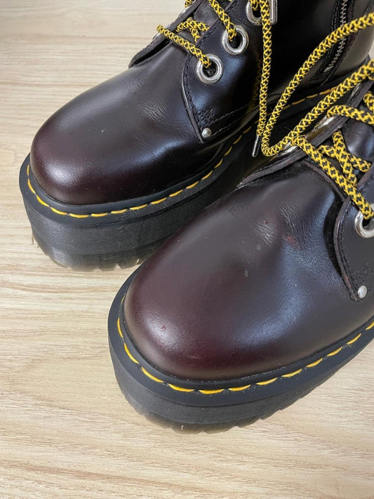 doc martens jadon max oxblood platform boots - good market thrift store