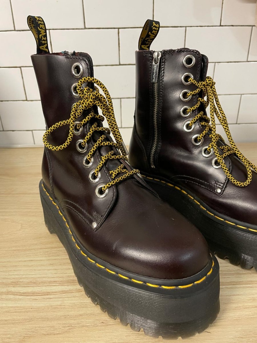 doc martens jadon max oxblood platform boots - good market thrift store