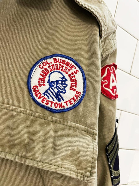 vintage strand surplus texas patch ulility pullover jacket - good market thrift store