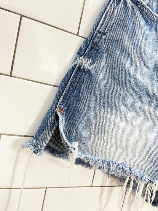 zara high rise cut off denim shorts - good market thrift store