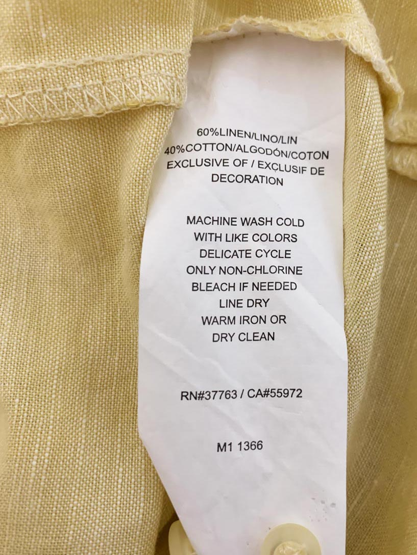 cubavera linen-blend embroidered full button cabana shirt