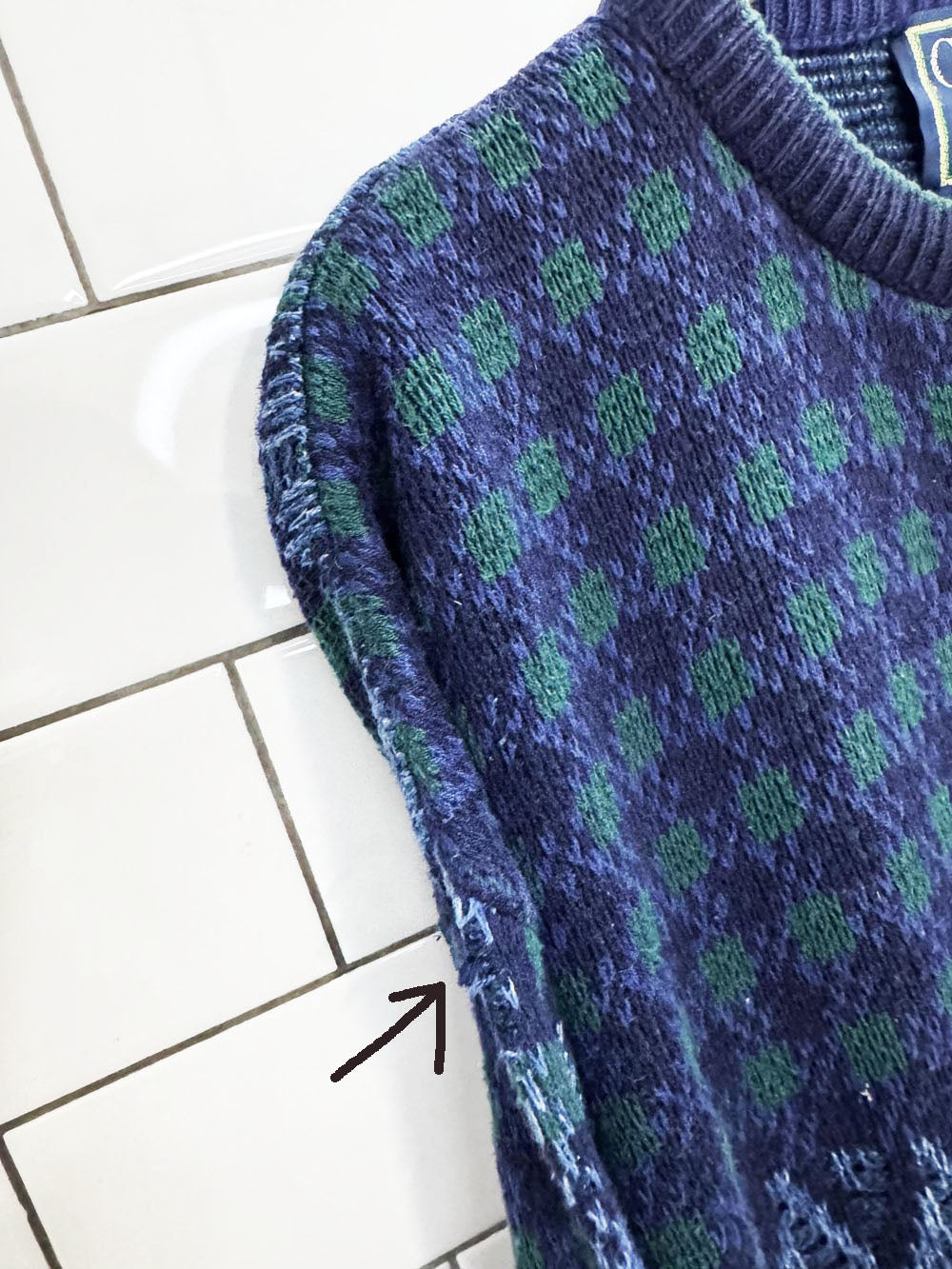vintage 90s chaps ralph lauren patchwork knit sweater | made in USA