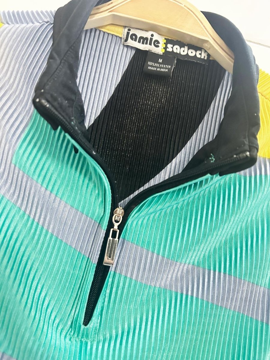 vintage jamie sadock ribbed satin sleeveless golf shirt - good market thrift store