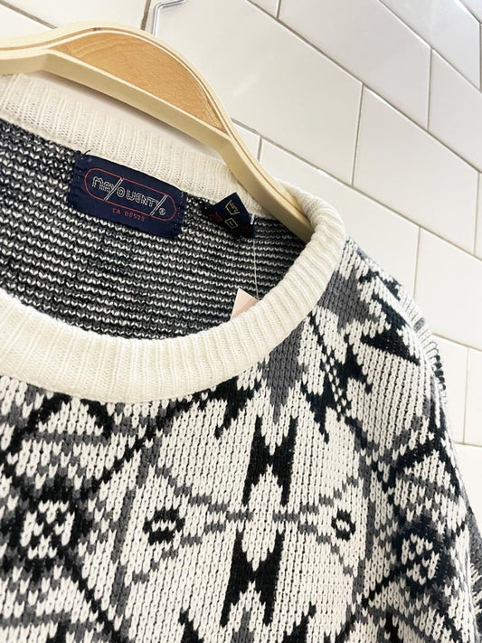 vintage 80s mayo wenty knit dad sweater - good market thrift store