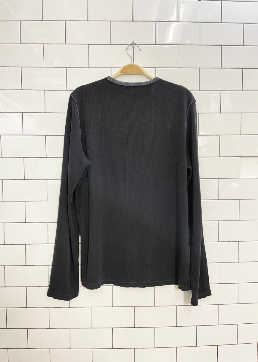 john varvatos waffle long sleeve top - good market thrift store