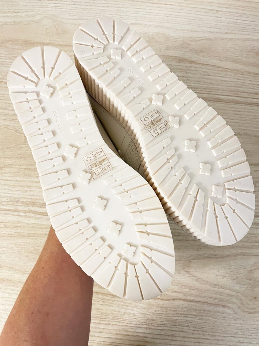 nwt dolce vita tiger fluted platform leather sneakers - good market thrift store