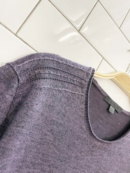 john varvatos linen - blend light knit sweater - good market thrift store