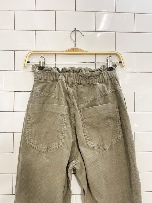 zara high rise balloon leg corduroy pant - good market thrift store