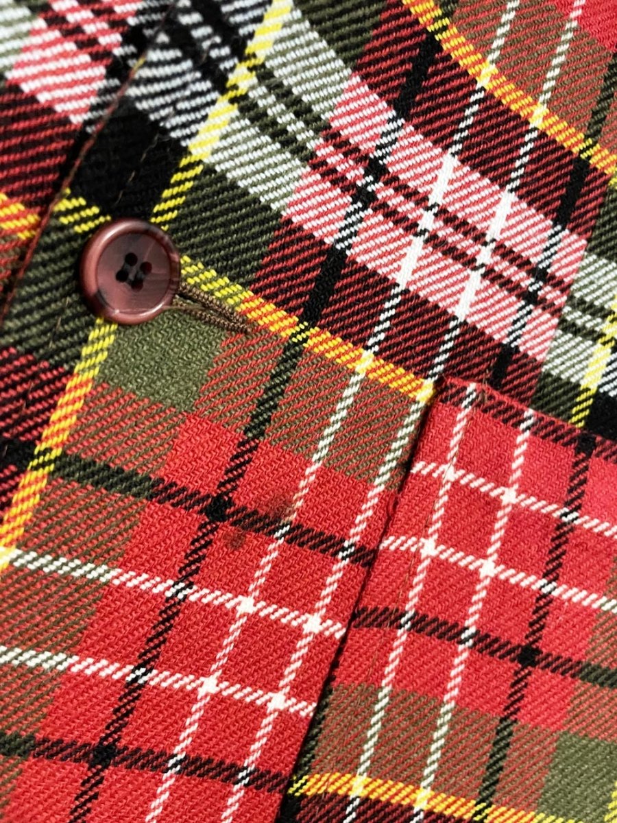 vintage oggi wool tartan plaid blazer - good market thrift store