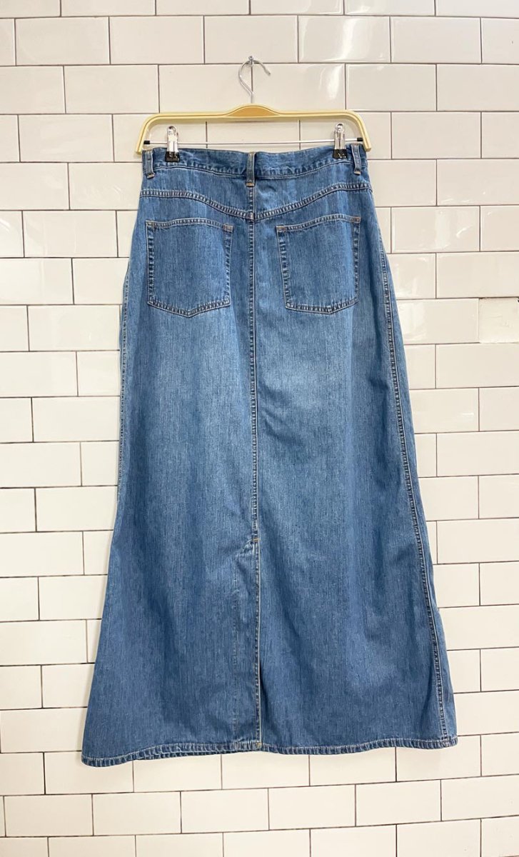 vintage 00s eddie bauer denim maxi skirt - good market thrift store