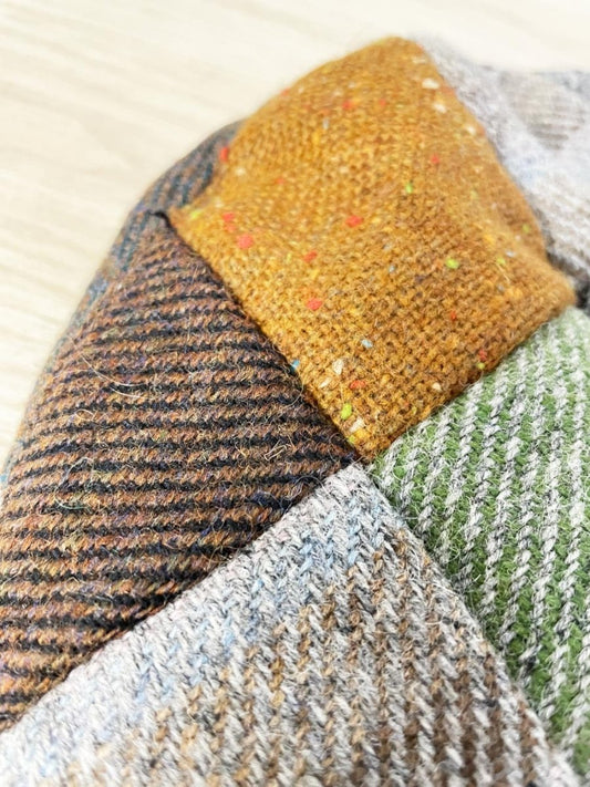 vintage shandon patchwork tweed wool flat cap - good market thrift store