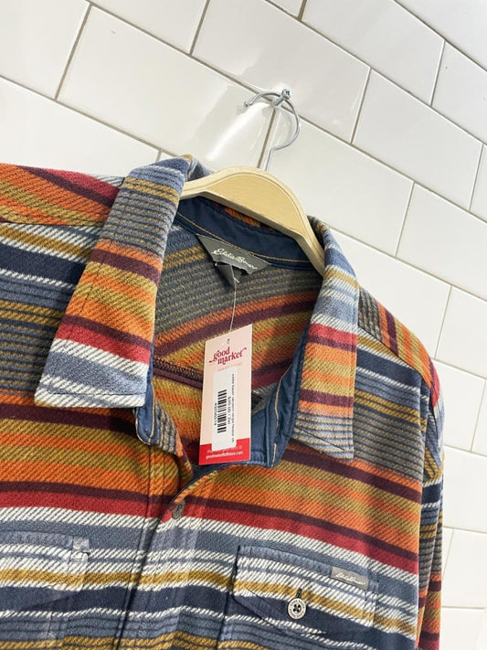 eddie bauer western stripe fleece shirt - good market thrift store