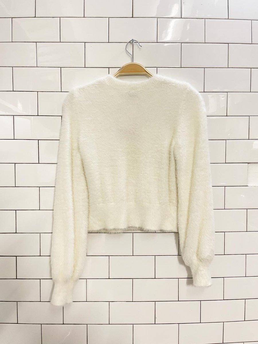 sunday best fuzzy kitten crop sweater - good market thrift store