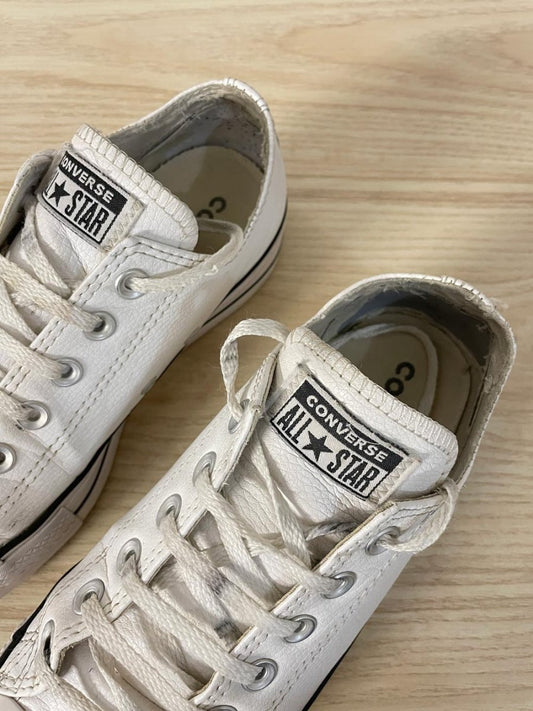 converse chuck taylor lift platform leather sneaker - good market thrift store