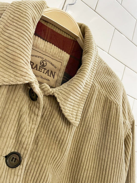 braetan chunky cord shirt flannel lined chore coat | made in India - good market thrift store
