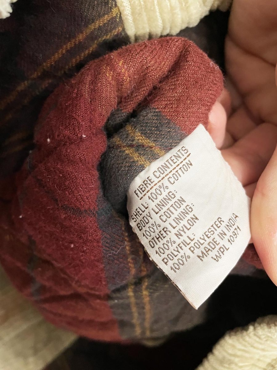 braetan chunky cord shirt flannel lined chore coat | made in India - good market thrift store