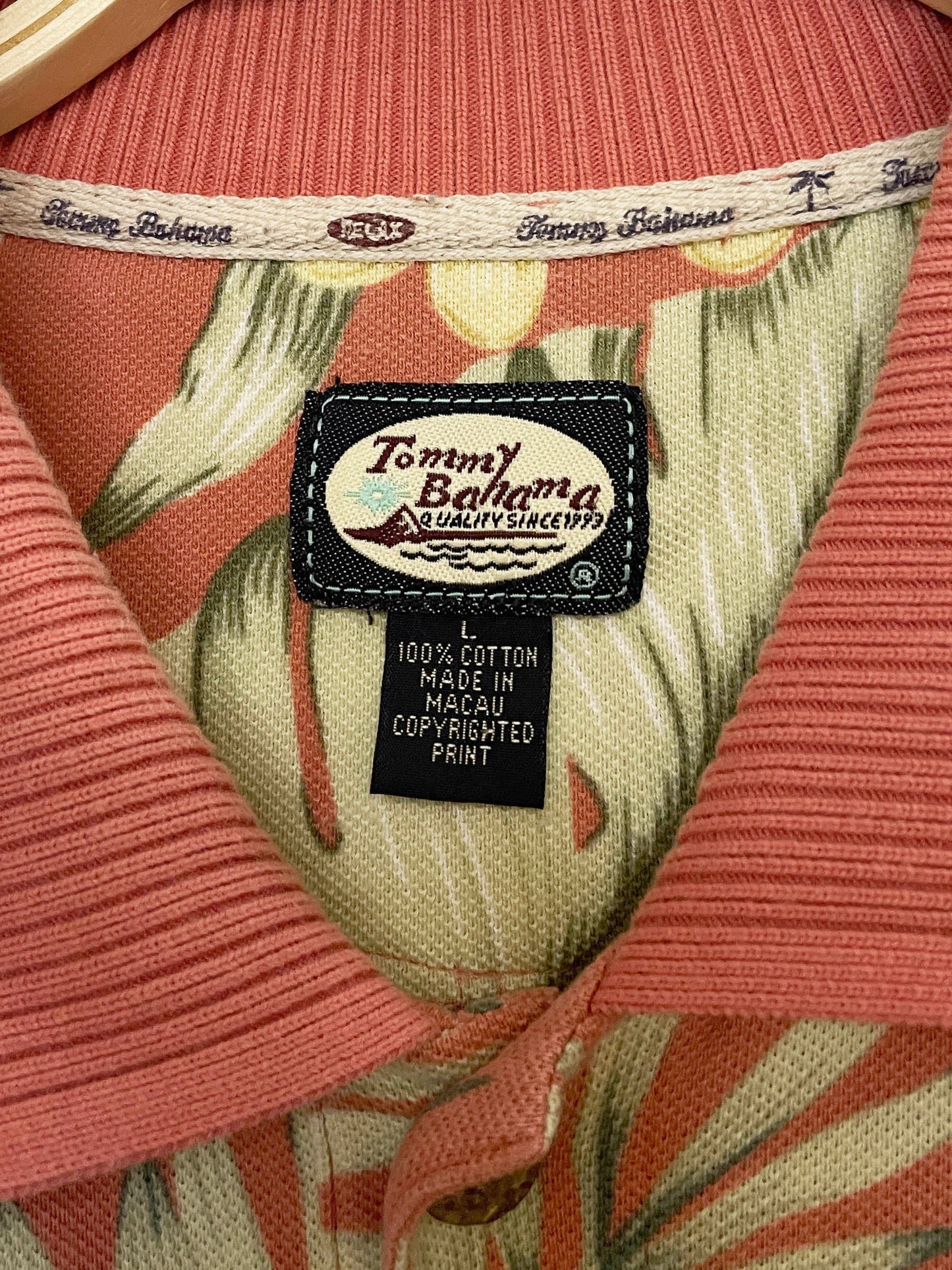 vintage 00s tommy bahama ribbed-collar resort polo