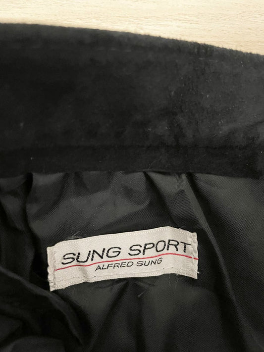 vintage 80s alfred sung sport suede full midi maxi skirt - good market thrift store