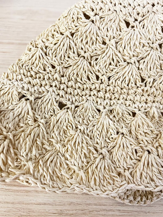 vintage 00s jessica straw crochet bucket hat - good market thrift store