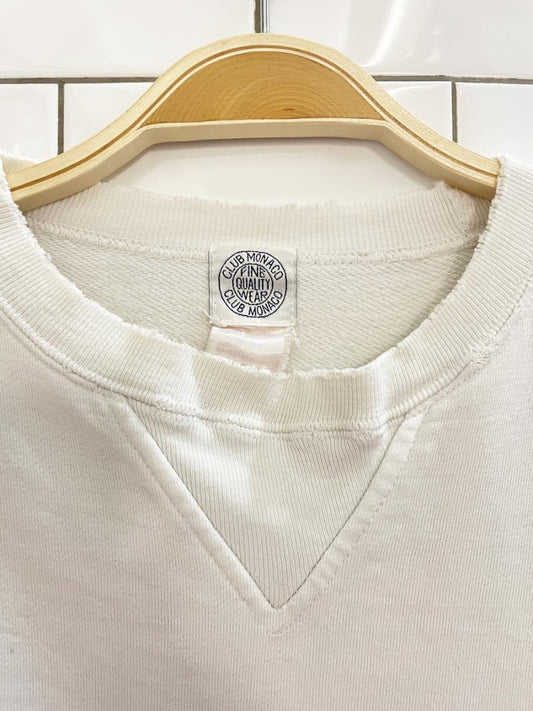 vintage 80s club monaco distressed crest sweatshirt - good market thrift store