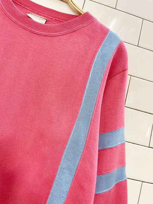 vintage 80s colour block stripe sweatshirt - good market thrift store