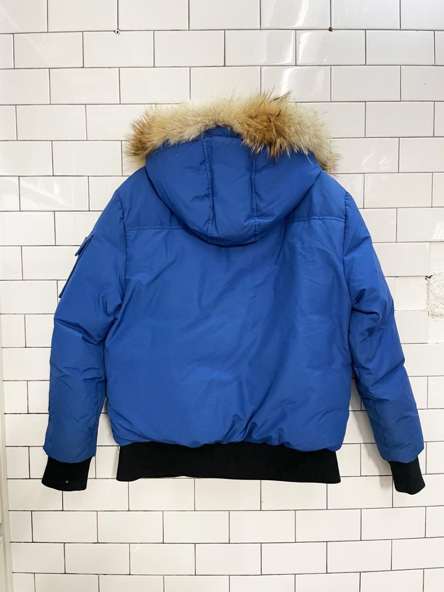 penfield short goose down parka with fur hood - good market thrift store