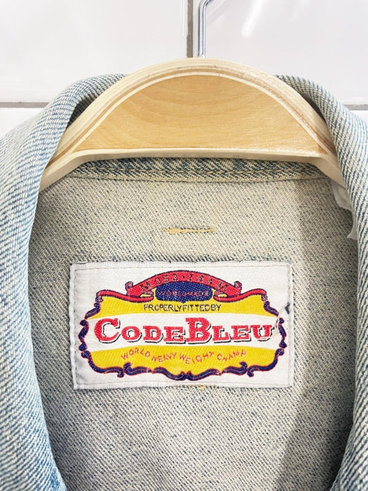 vintage 90s code bleu denim trucker jacket | made in japan - good market thrift store